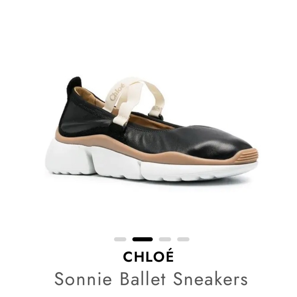 Chloé Black Sonnie Ballet Sneakers, US size 8, worn once